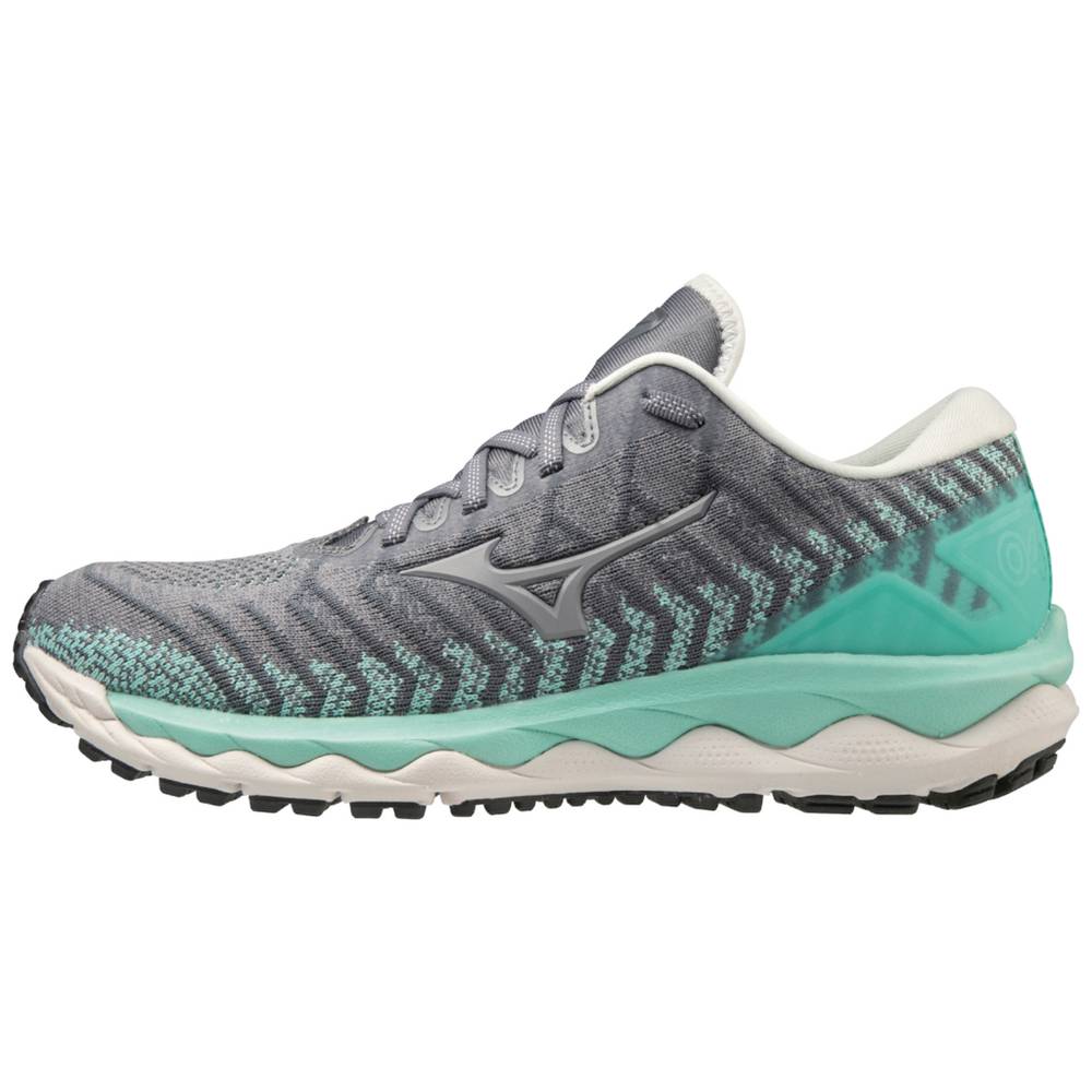 Scarpe Running Mizuno Wave Sky 4 WAVEKNIT™ Donna - Grigie/Verde Acqua - 21790-LYPD